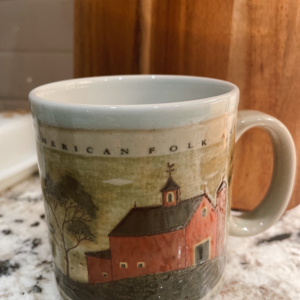Vintage Warren Kimble American Folk Art Barn Mug – Otagiri Japan